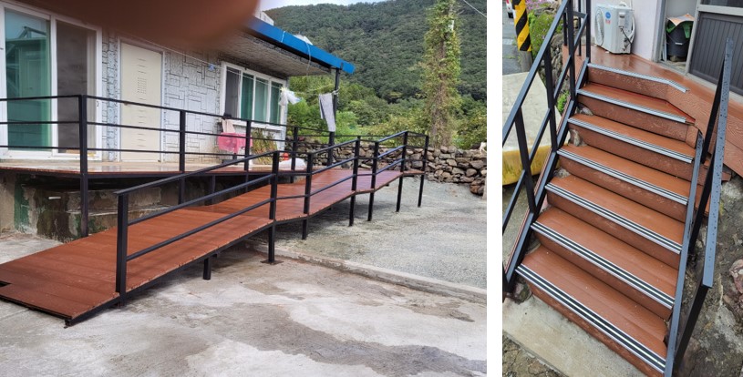 데크와 난간대 수리 공사 이미지